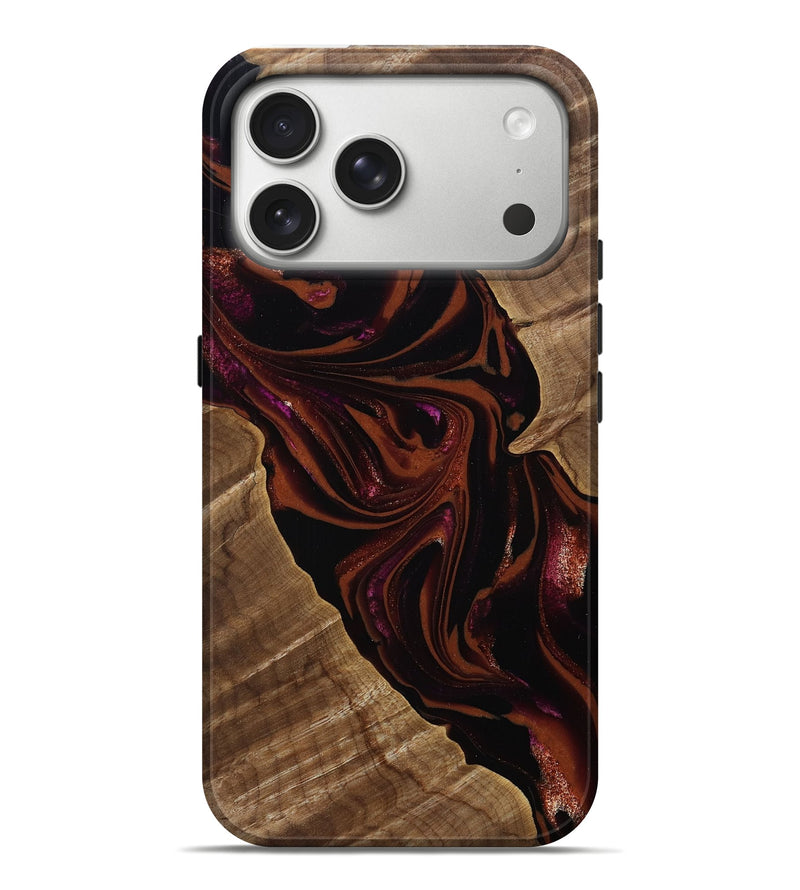 iPhone 17 Pro Max Wood Live Edge Phone Case - Kala (Red, 807696)