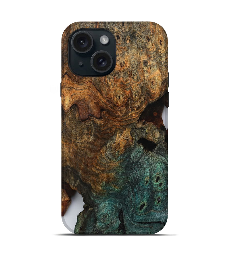 iPhone 15 Wood Live Edge Phone Case - Newell (Clear, 807697)