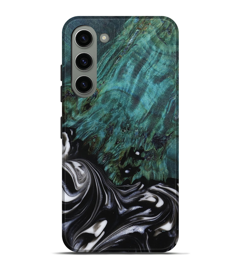 Galaxy S23 Plus Wood Live Edge Phone Case - Georgia (Black & White, 807705)