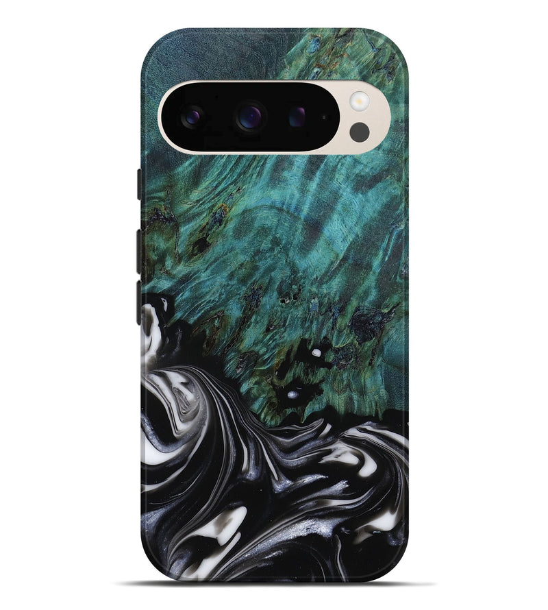Pixel 10 Pro XL Wood Live Edge Phone Case - Georgia (Black & White, 807705)