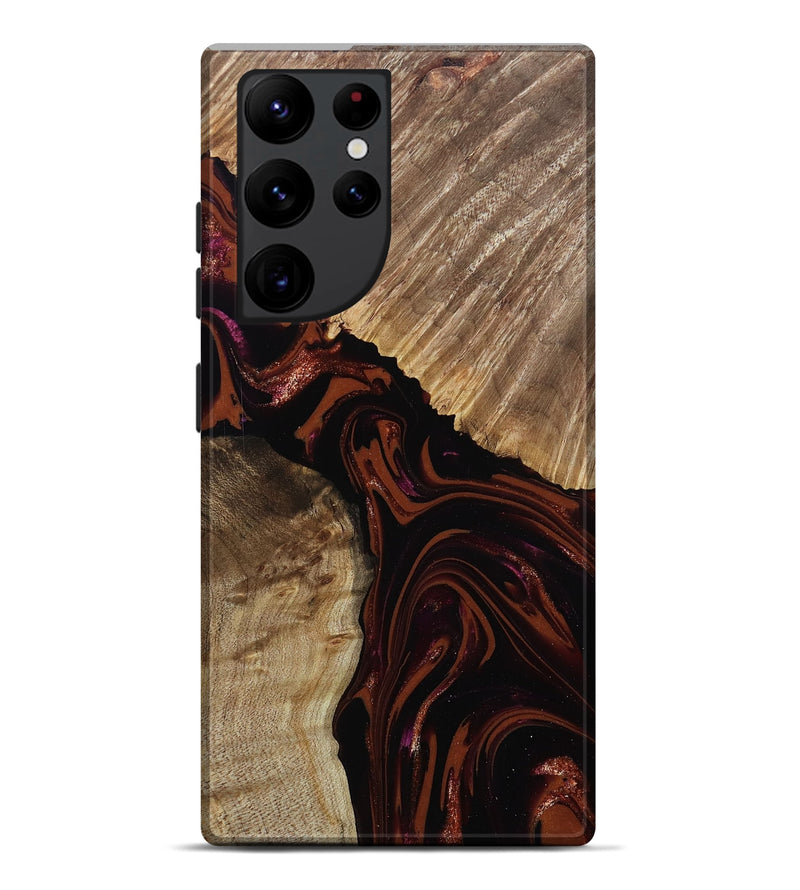 Galaxy S22 Ultra Wood Live Edge Phone Case - Hollis (Red, 807708)