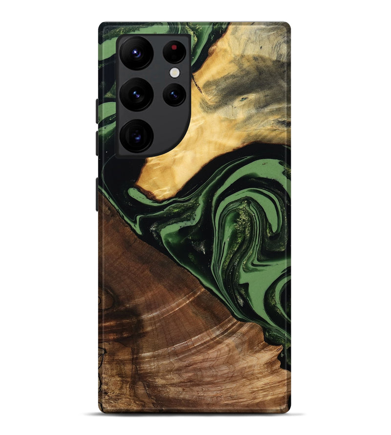 Galaxy S22 Ultra Wood Live Edge Phone Case - Elden (Green, 807710)