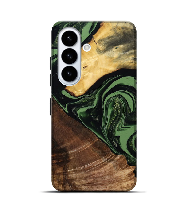 Galaxy S26 Wood Live Edge Phone Case - Elden (Green, 807710)