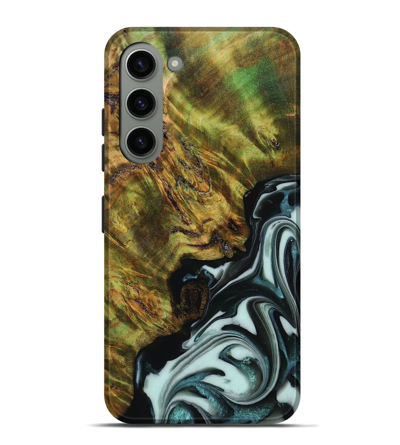 Galaxy S23 Plus Wood Live Edge Phone Case - Deshawn (Green, 807711)