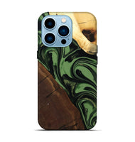iPhone 14 Pro Wood Live Edge Phone Case - Wesley (Green, 807712)