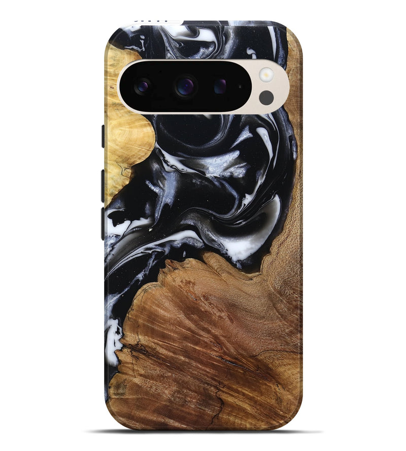Pixel 9 Pro XL Wood Live Edge Phone Case - Roland (Black & White, 807714)