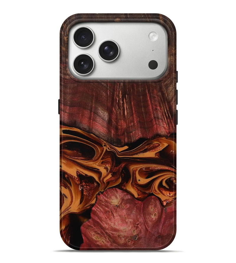 iPhone 17 Pro Max Wood Live Edge Phone Case - Hardy (Red, 807715)