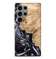 Galaxy S24 Ultra Wood Live Edge Phone Case - Nayely (Black & White, 807720)