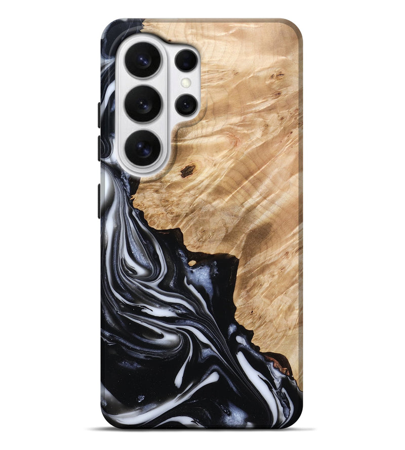 Galaxy S26 Ultra Wood Live Edge Phone Case - Nayely (Black & White, 807720)