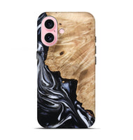 iPhone 17 Wood Live Edge Phone Case - Nayely (Black & White, 807720)