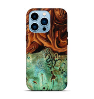 iPhone 14 Pro Wood Live Edge Phone Case - Selma (Red, 807722)