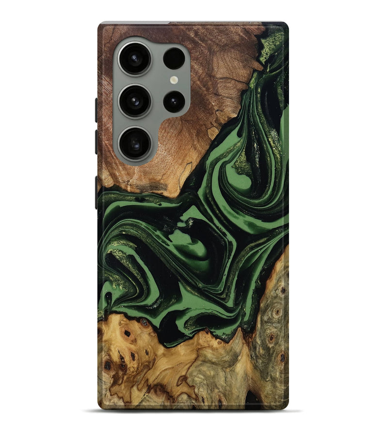 Galaxy S24 Ultra Wood Live Edge Phone Case - Dominic (Green, 807723)