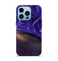 iPhone 14 Pro Wood Live Edge Phone Case - Carson (Purple, 807726)