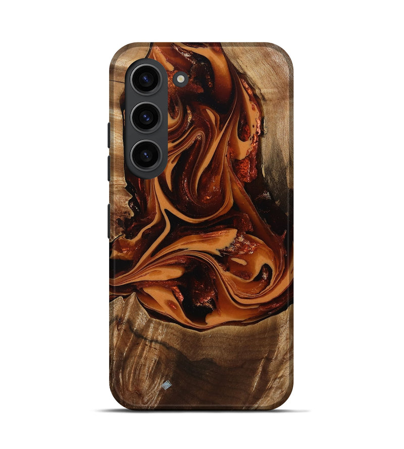 Galaxy S23 Wood Live Edge Phone Case - Caspian (Red, 807728)
