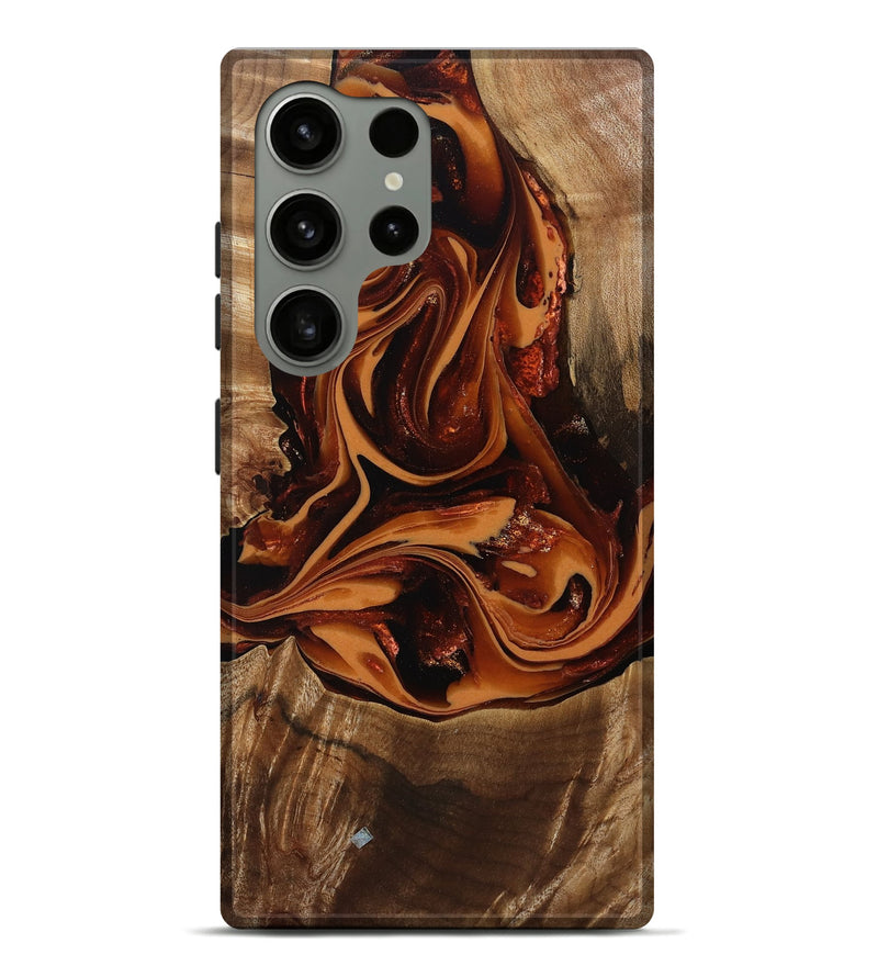 Galaxy S24 Ultra Wood Live Edge Phone Case - Caspian (Red, 807728)