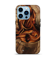 iPhone 14 Pro Wood Live Edge Phone Case - Caspian (Red, 807728)
