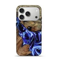 iPhone 17 Pro Wood Live Edge Phone Case - Zhuri (Blue, 807739)