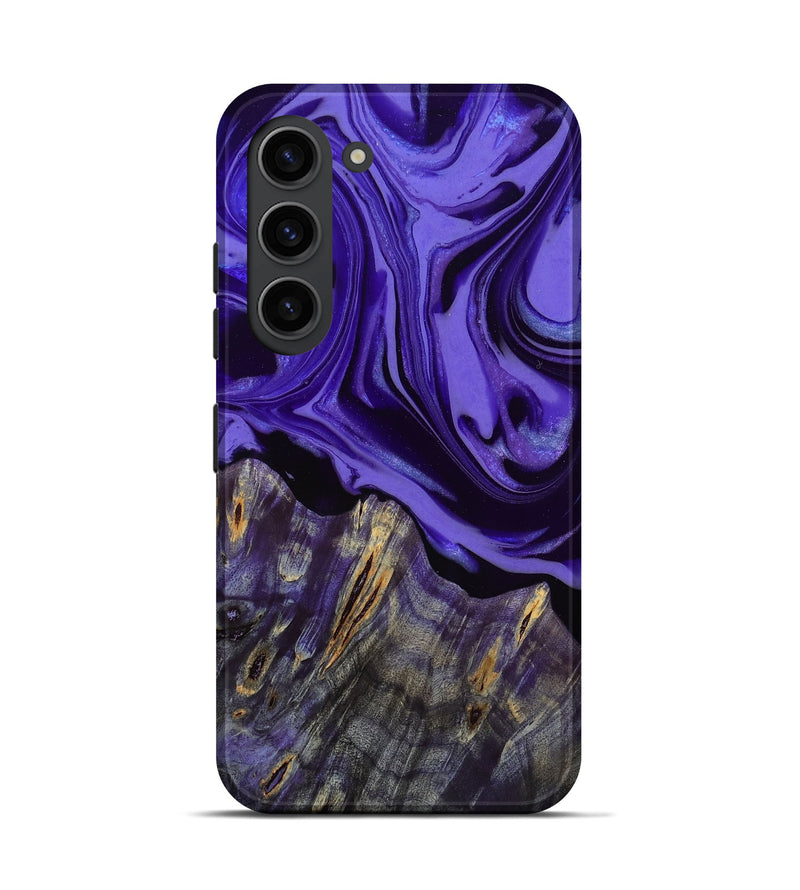 Galaxy S23 Wood Live Edge Phone Case - Jalisa (Purple, 807741)