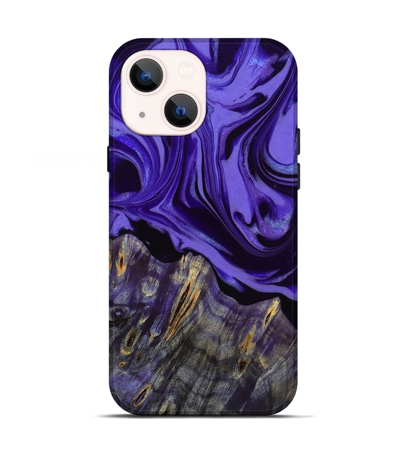 iPhone 13 Wood Live Edge Phone Case - Jalisa (Purple, 807741)