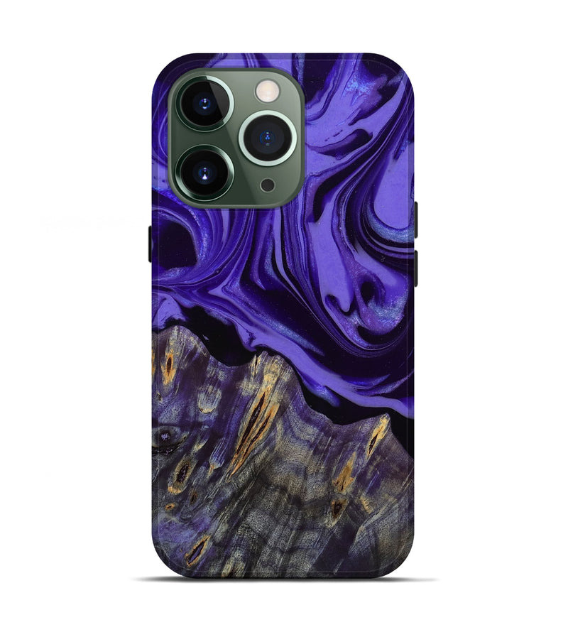 iPhone 13 Pro Wood Live Edge Phone Case - Jalisa (Purple, 807741)