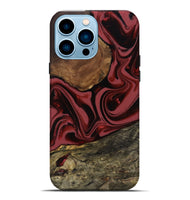 iPhone 14 Pro Max Wood Live Edge Phone Case - Fisher (Red, 807747)