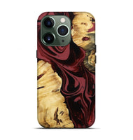 iPhone 13 Pro Wood Live Edge Phone Case - Rod (Red, 807753)