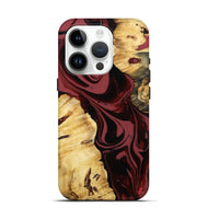 iPhone 15 Pro Wood Live Edge Phone Case - Rod (Red, 807753)