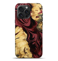 iPhone 16 Pro Max Wood Live Edge Phone Case - Rod (Red, 807753)