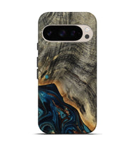 Pixel 10 Wood Live Edge Phone Case - Araceli (Teal & Gold, 807755)