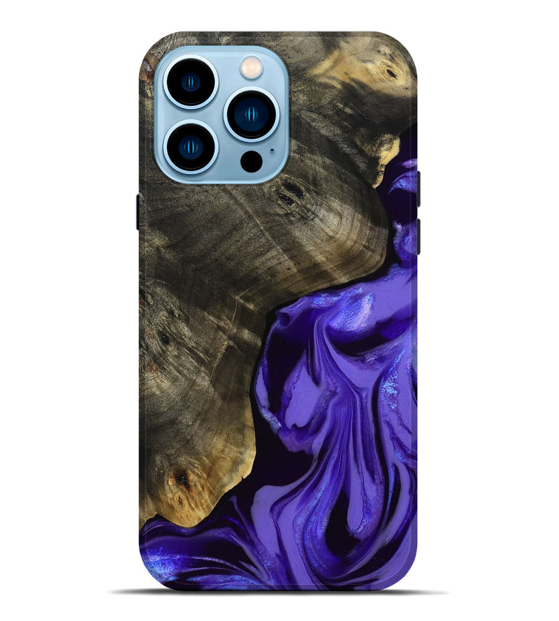 iPhone 14 Pro Max Wood Live Edge Phone Case - Ned (Purple, 807756)