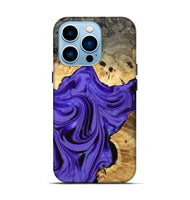 iPhone 14 Pro Wood Live Edge Phone Case - Shyla (Purple, 807757)