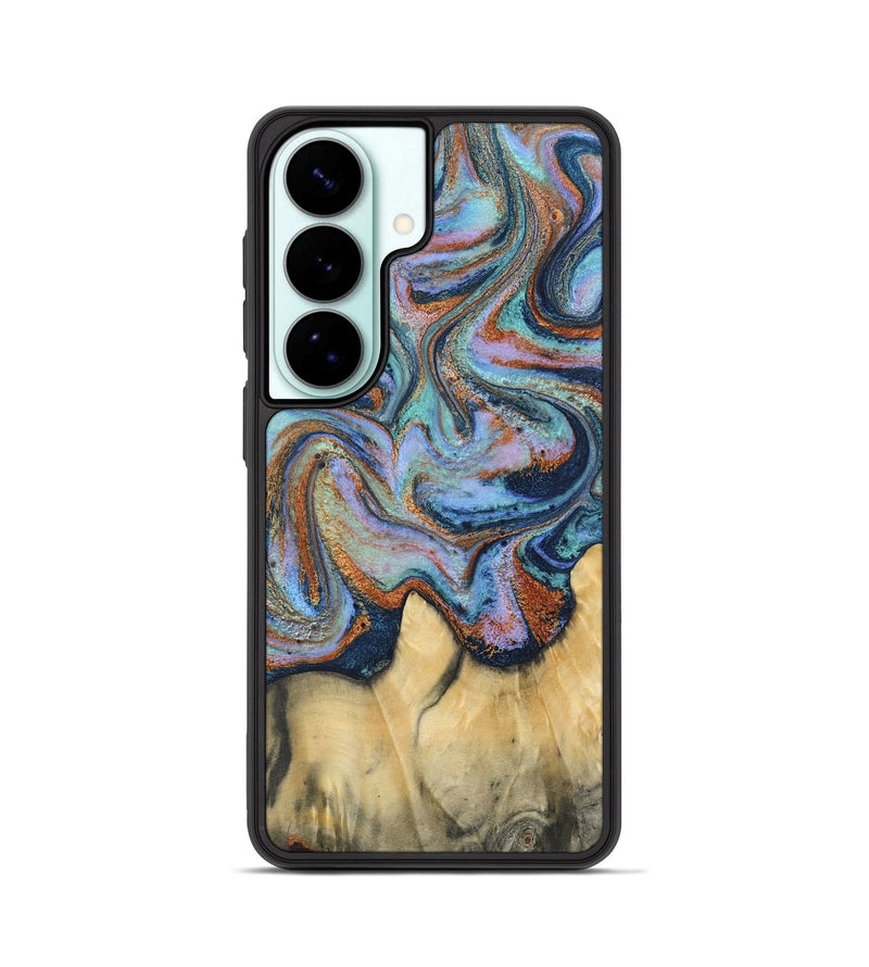 Galaxy S26 Wood Phone Case - Gayle (Teal & Gold, 807864)