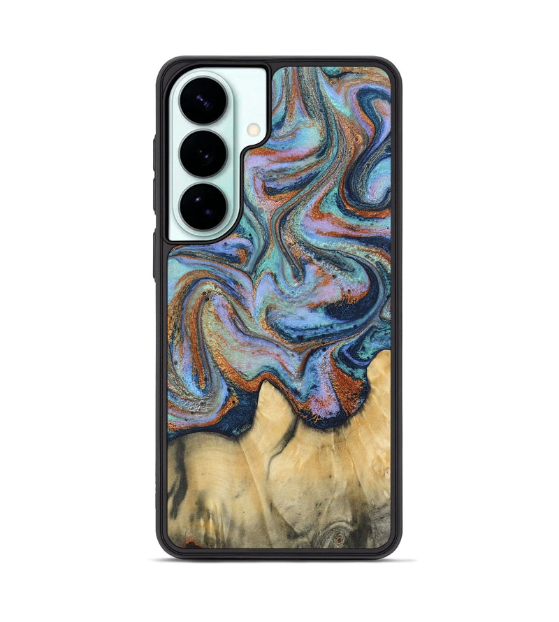 Galaxy S26 Plus Wood Phone Case - Gayle (Teal & Gold, 807864)