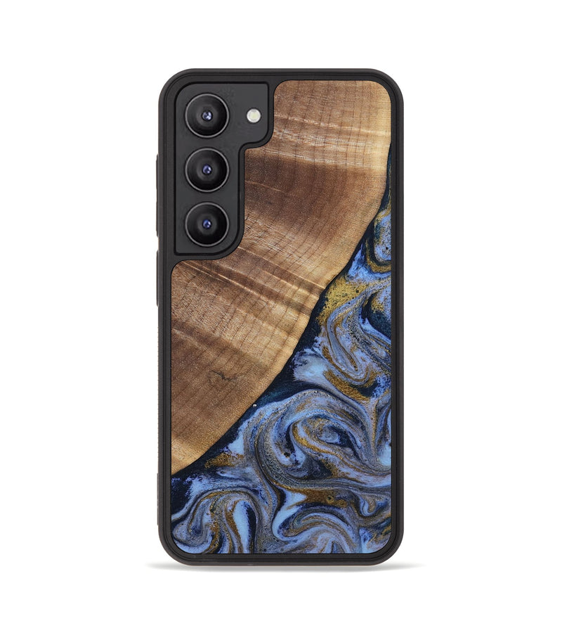 Galaxy S23 Wood Phone Case - Lee (Teal & Gold, 807866)