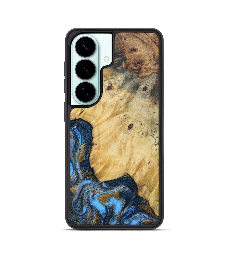 Galaxy S26 Wood Phone Case - Bertie (Teal & Gold, 807867)