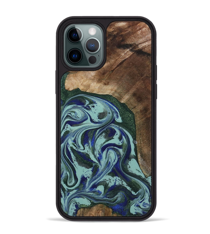 iPhone 12 Pro Max Wood Phone Case - Tara (Green, 807895)