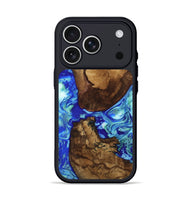 iPhone 17 Pro Wood Phone Case - Mittie (Blue, 807909)
