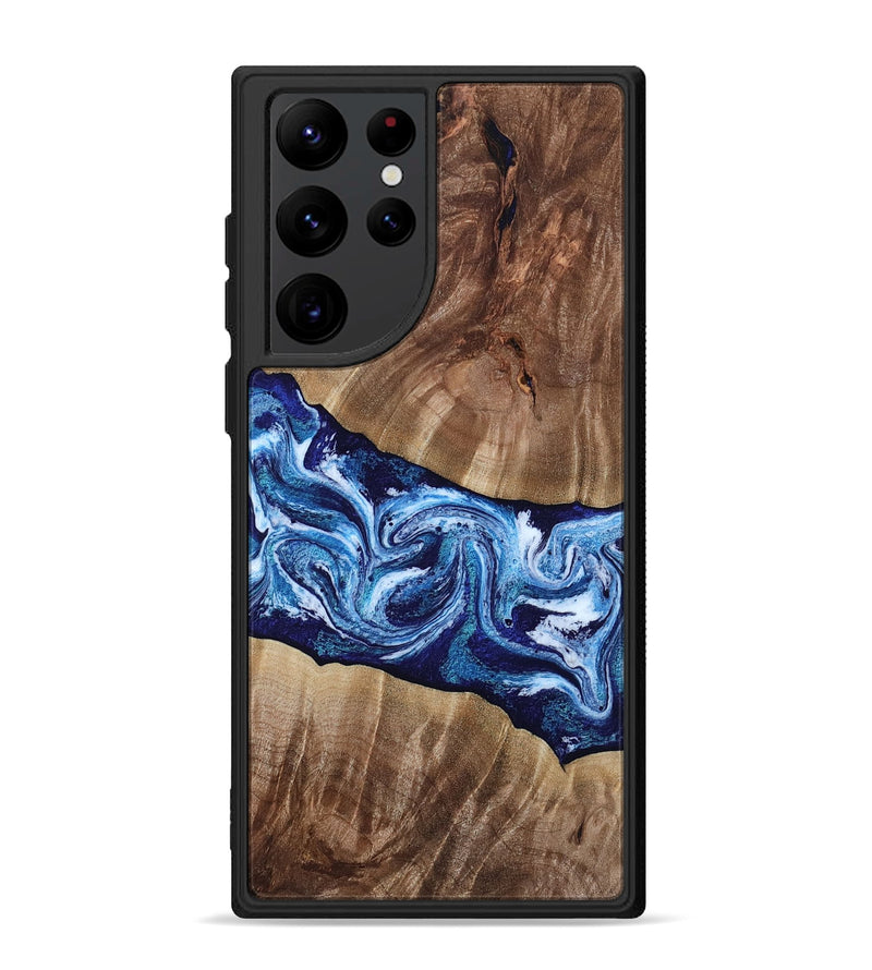Galaxy S22 Ultra Wood Phone Case - Loren (Blue, 807914)