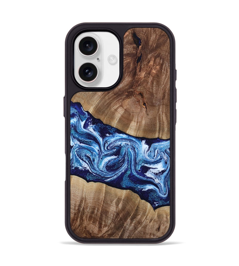 iPhone 17 Wood Phone Case - Loren (Blue, 807914)