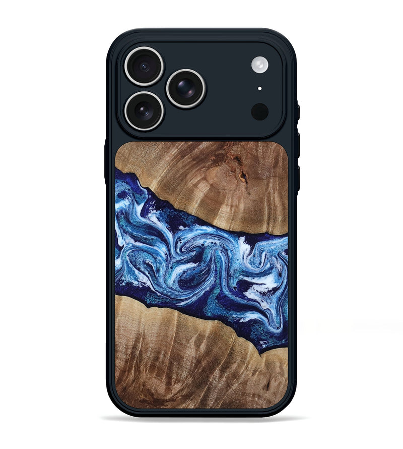 iPhone 17 Pro Max Wood Phone Case - Loren (Blue, 807914)