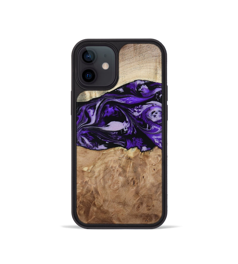 iPhone 12 mini Wood Phone Case - Israel (Purple, 807943)