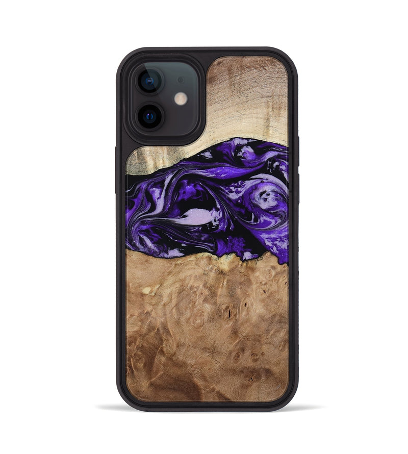 iPhone 12 Wood Phone Case - Israel (Purple, 807943)