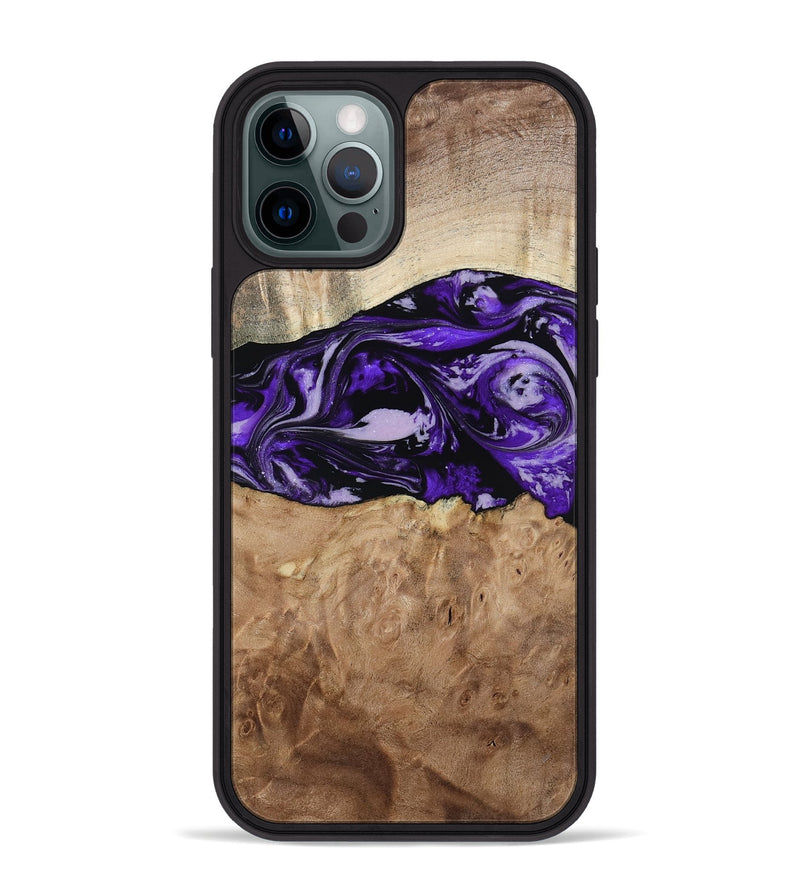 iPhone 12 Pro Max Wood Phone Case - Israel (Purple, 807943)