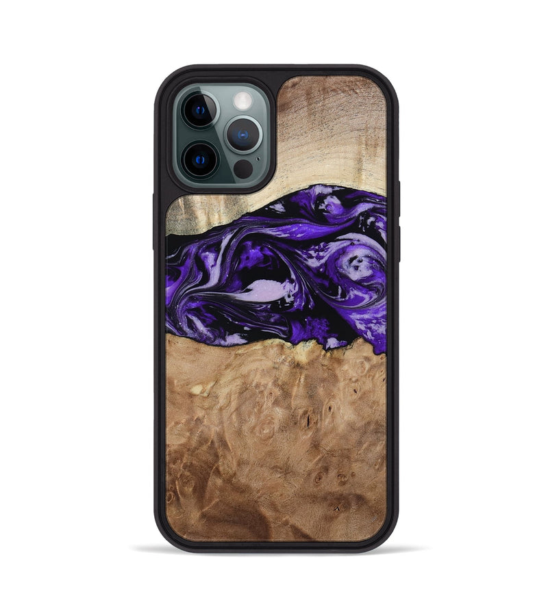 iPhone 12 Pro Wood Phone Case - Israel (Purple, 807943)