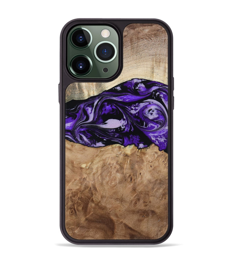 iPhone 13 Pro Max Wood Phone Case - Israel (Purple, 807943)