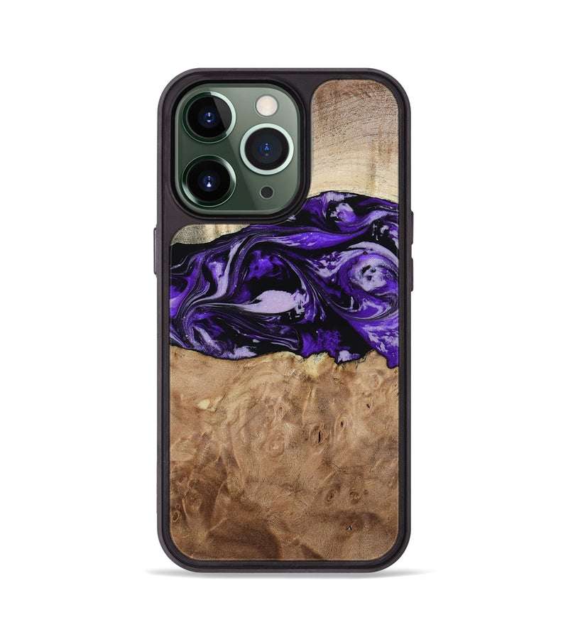 iPhone 13 Pro Wood Phone Case - Israel (Purple, 807943)