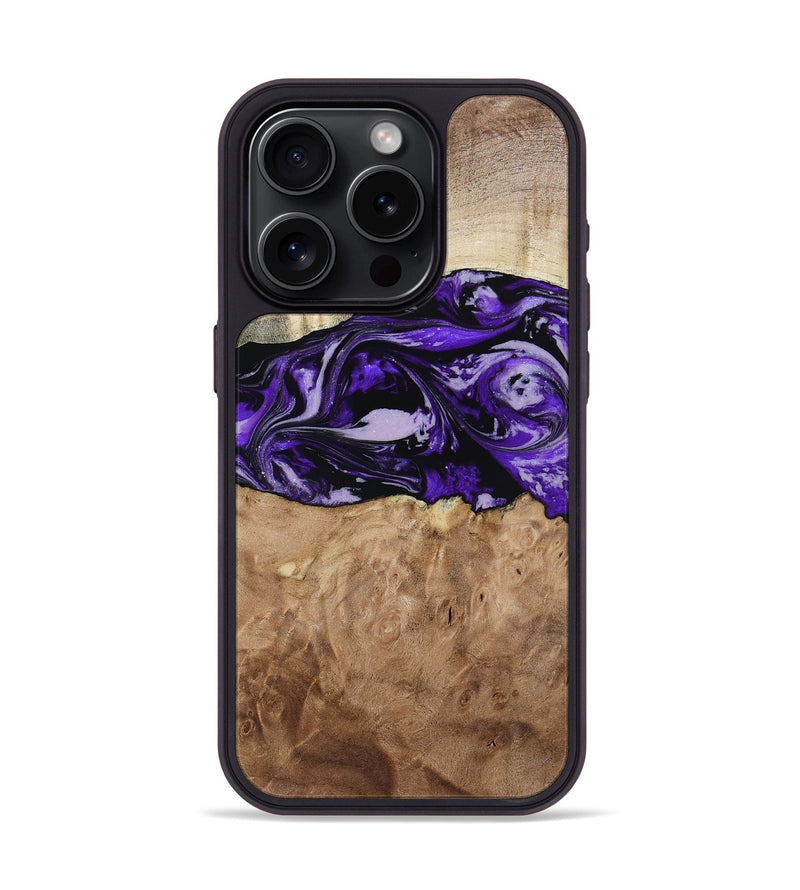 iPhone 15 Pro Wood Phone Case - Israel (Purple, 807943)