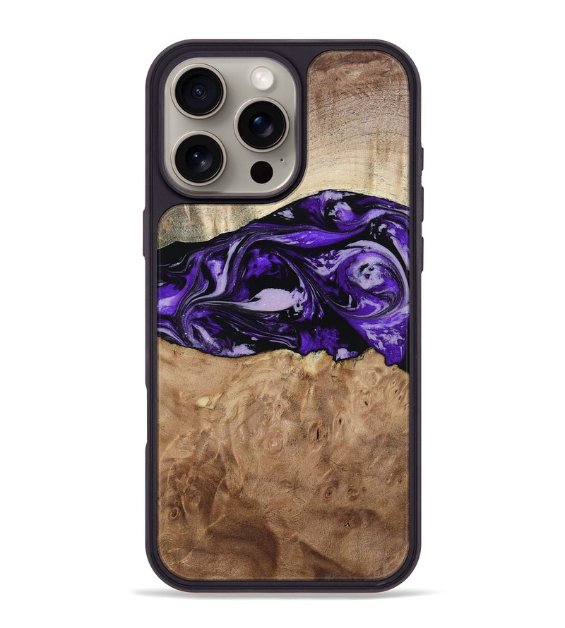 iPhone 16 Pro Max Wood Phone Case - Israel (Purple, 807943)