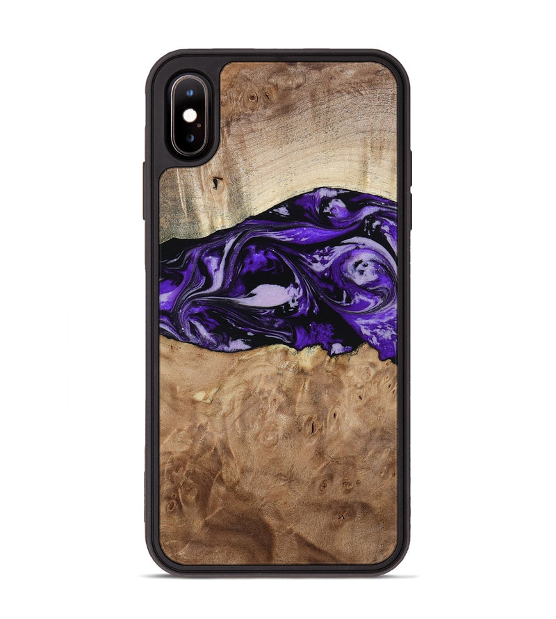 iPhone Xs Max Wood Phone Case - Israel (Purple, 807943)