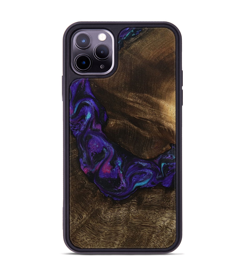 iPhone 11 Pro Max Wood Phone Case - Stewart (Purple, 807944)